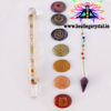 7 Chakra Crystal Set No.5 (7 Chakra Points Stone + Pendulum + Healing Wand)