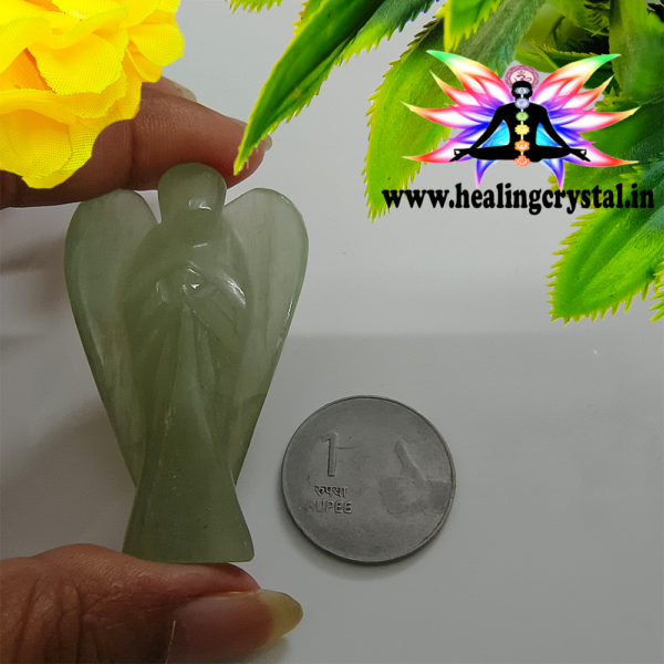 Green Aventurine Crystal Angel Statue 2inch Size