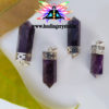 Amethyst Crystal Pencil Pendant (Dark Purple Color)