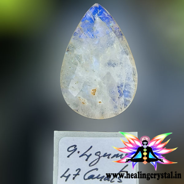 Rainbow Moonstone Crystal Gemstone Large Size 9.4grams (47 carat)