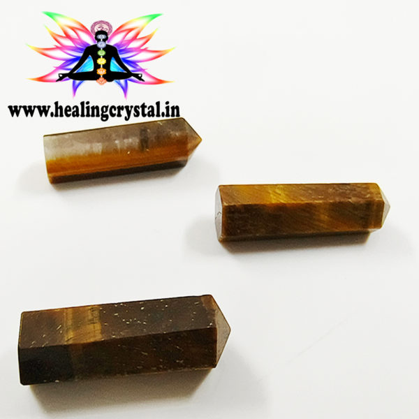 Tiger Eye Crystal Stone Pencil Point Wand 1inch approx (Single Piece)