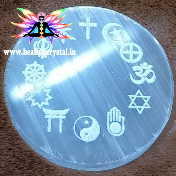 Selenite Crystal Charging Plate All religious signs