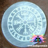 Selenite Crystal Charging Plate Rune Pagan Symbol