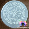 Selenite Crystal Charging Plate Seal Of Seven Archangel