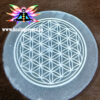 Selenite Crystal Plate Charging Flower Of Life Design